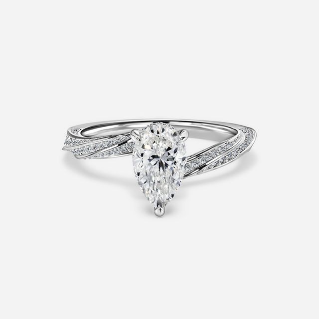 Nefereti White Gold Engagement Ring