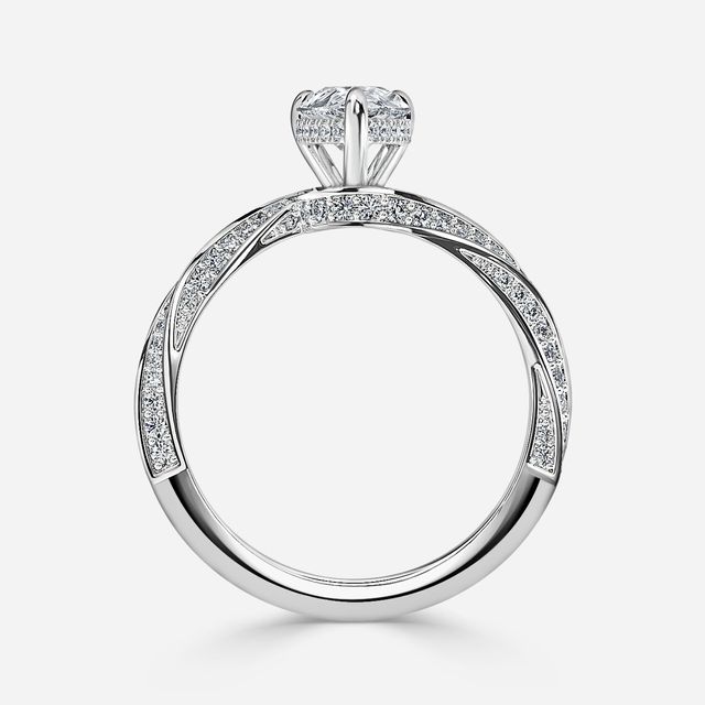 Nefereti White Gold Engagement Ring