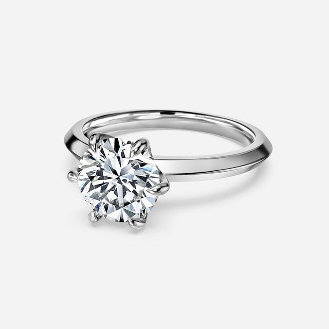 West Platinum Engagement Ring