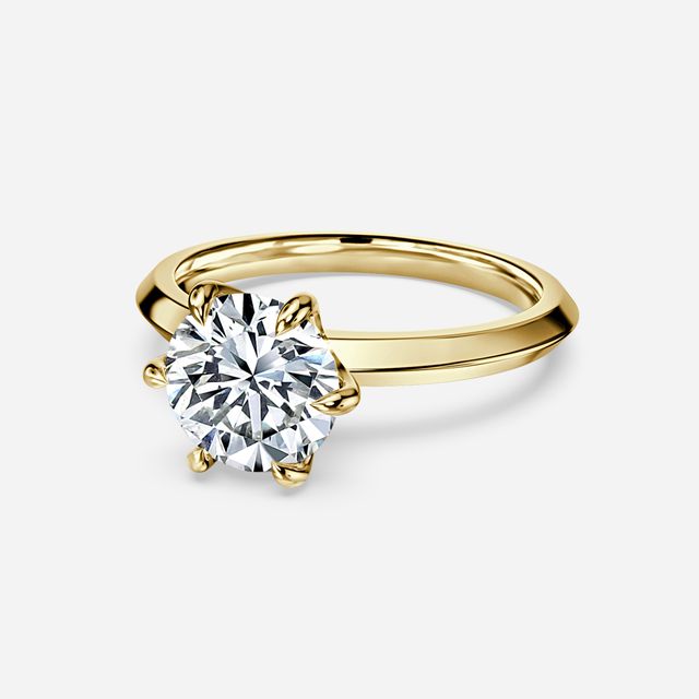 West Yellow Gold Engagement Ring