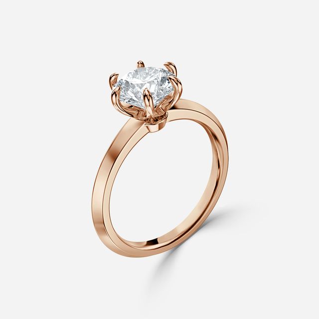 West Rose Gold Engagement Ring