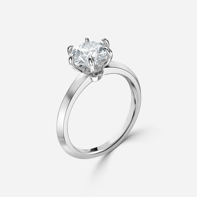 West Platinum Engagement Ring