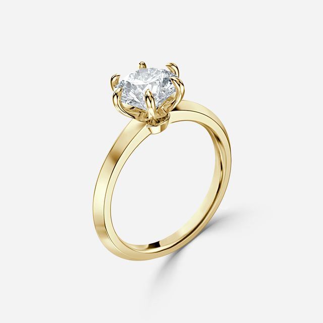 West Yellow Gold Engagement Ring