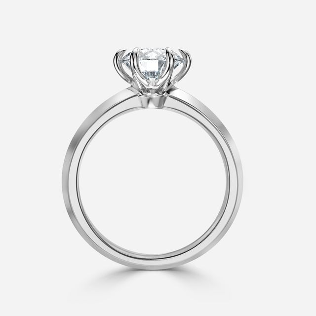 West Platinum Engagement Ring
