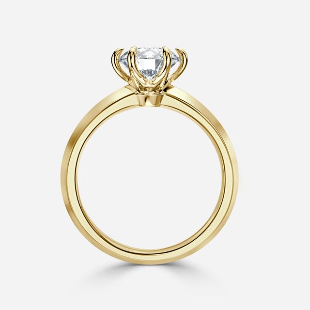 West Yellow Gold Engagement Ring