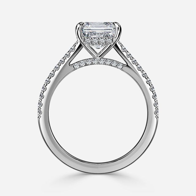 Juliette Platinum Hidden Halo Engagement Ring