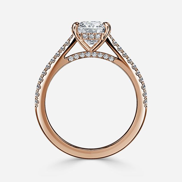 Juliette Pavé Rose Gold Engagement Ring