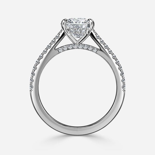 Juliette Platinum Hidden Halo Engagement Ring