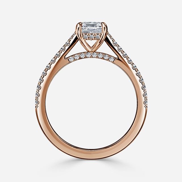 Juliette Pavé Rose Gold Engagement Ring