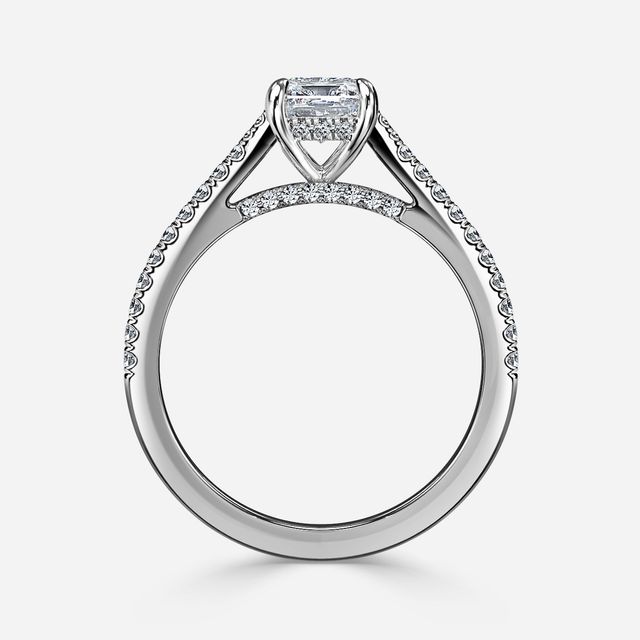 Juliette Platinum Hidden Halo Engagement Ring