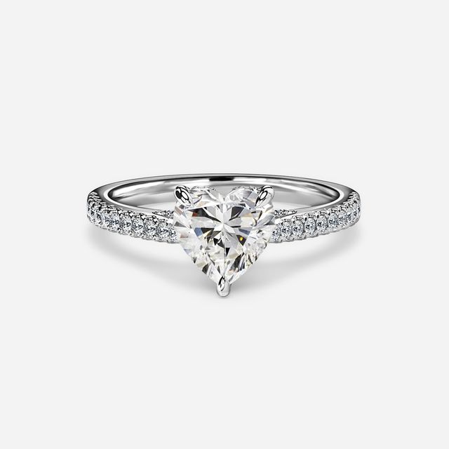 Juliette Platinum Hidden Halo Engagement Ring