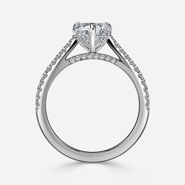 Juliette Platinum Hidden Halo Engagement Ring