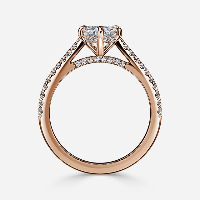 Juliette Pavé Rose Gold Engagement Ring