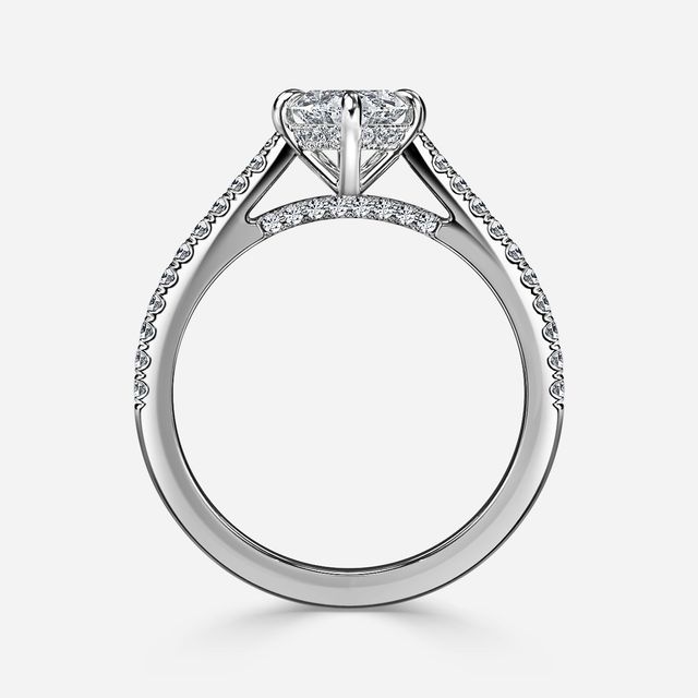 Juliette Platinum Hidden Halo Engagement Ring