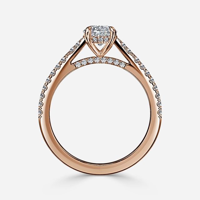 Juliette Rose Gold Hidden Halo Engagement Ring