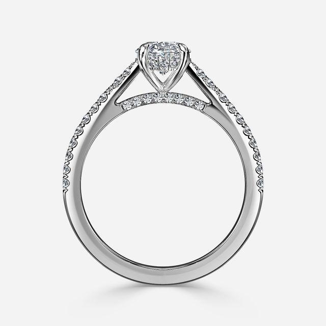 Juliette Platinum Hidden Halo Engagement Ring