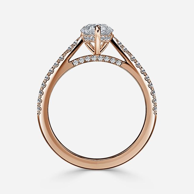 Juliette Pavé Rose Gold Engagement Ring