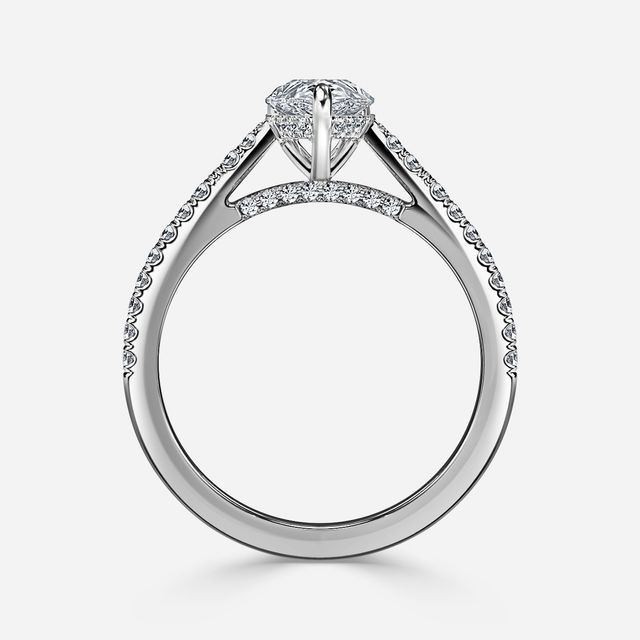 Juliette Platinum Hidden Halo Engagement Ring