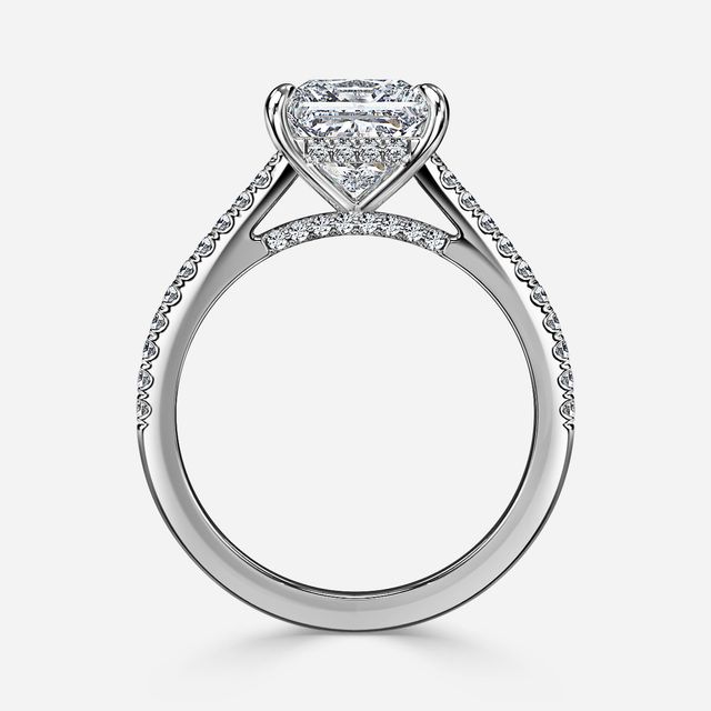 Juliette Platinum Hidden Halo Engagement Ring