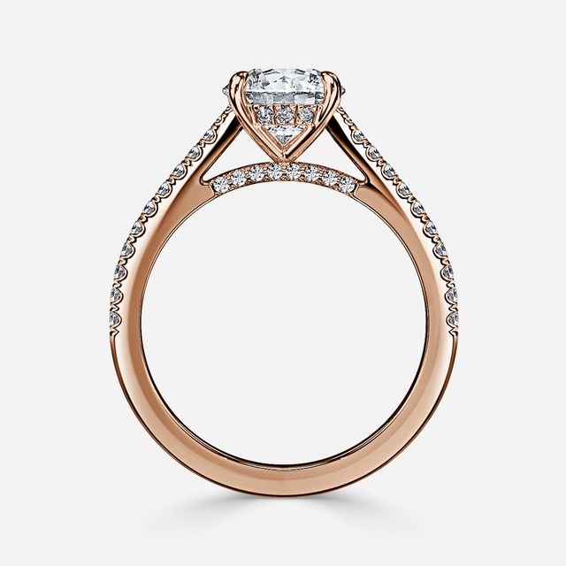 Juliette Pavé Rose Gold Engagement Ring