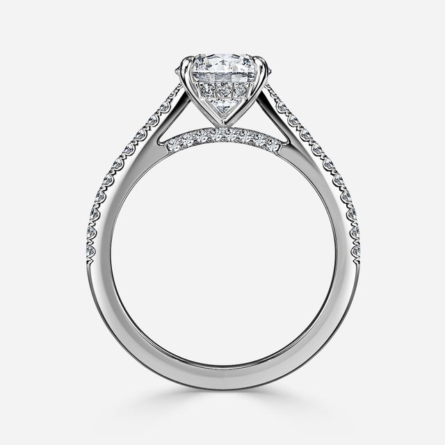 Juliette Platinum Hidden Halo Engagement Ring