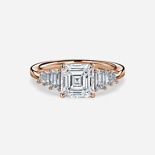 Esme Rose Gold Trilogy Engagement Ring