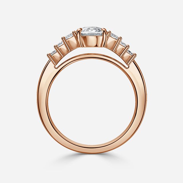 Esme Rose Gold Trilogy Engagement Ring