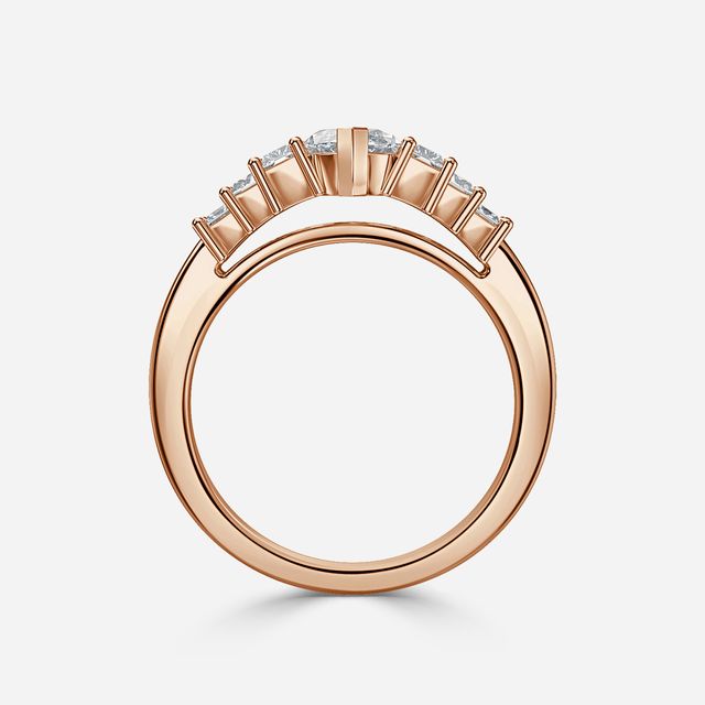 Esme Rose Gold Trilogy Engagement Ring