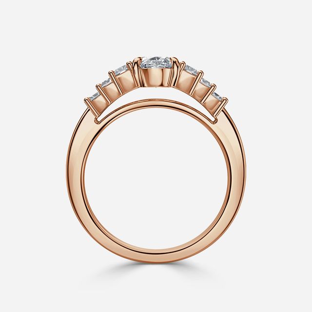 Esme Rose Gold Trilogy Engagement Ring