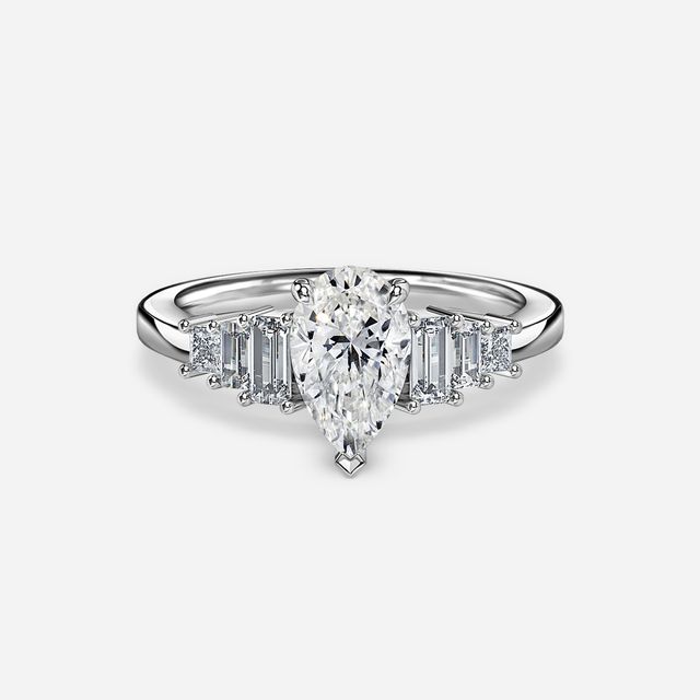 Esme White Gold Trilogy Engagement Ring