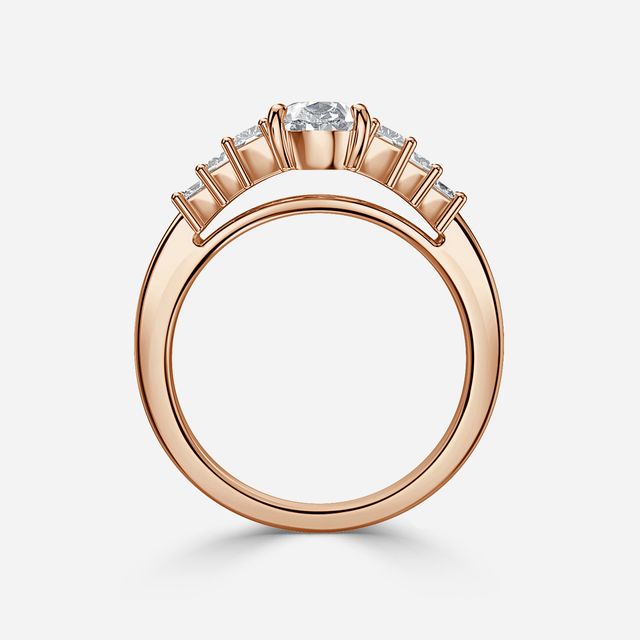 Esme Rose Gold Trilogy Engagement Ring