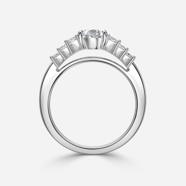 Esme White Gold Trilogy Engagement Ring