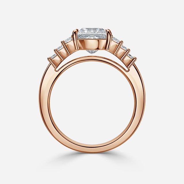 Esme Rose Gold Trilogy Engagement Ring