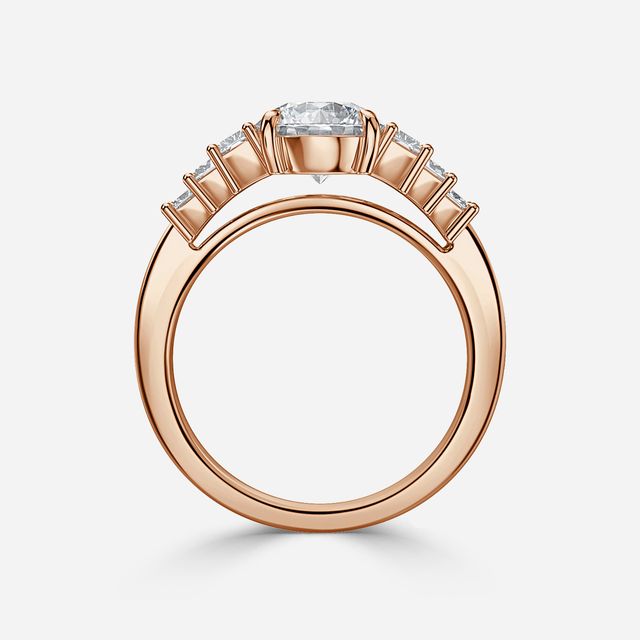 Esme Rose Gold Trilogy Engagement Ring
