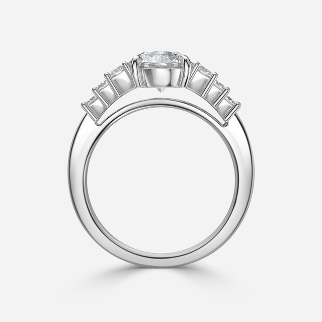 Esme White Gold Trilogy Engagement Ring