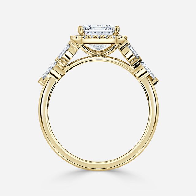 Elizabeth Yellow Gold Halo Engagement Ring