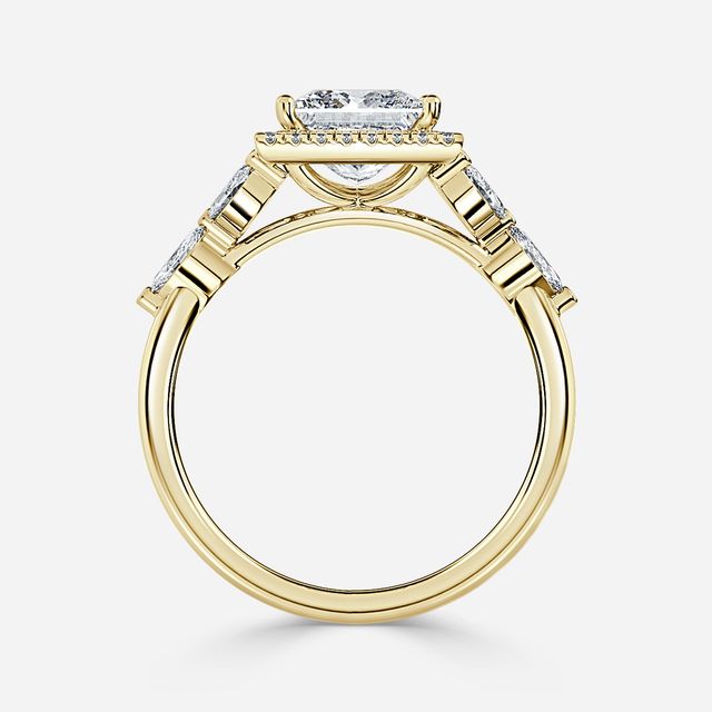 Elizabeth Yellow Gold Halo Engagement Ring