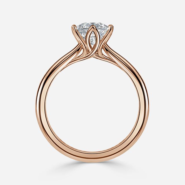 Elswin Rose Gold Solitaire Engagement Ring