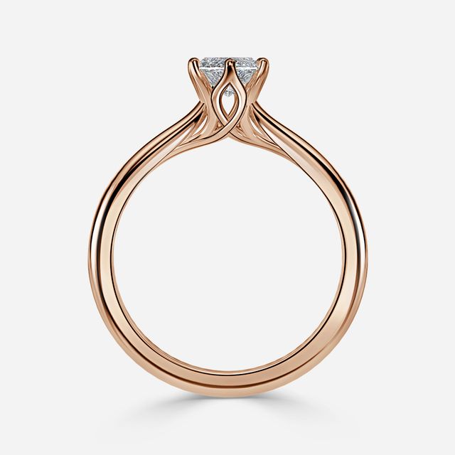 Elswin Rose Gold Solitaire Engagement Ring