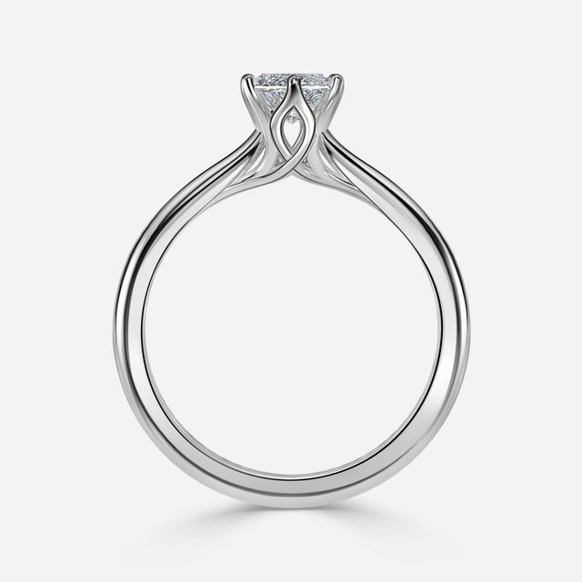 Elswin White Gold Solitaire Engagement Ring