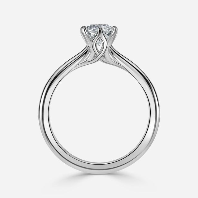 Elswin White Gold Flower Engagement Ring