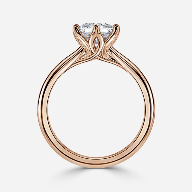 Elswin Rose Gold Solitaire Engagement Ring
