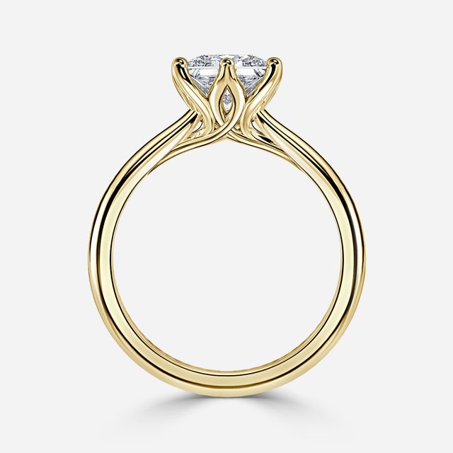 Elswin Yellow Gold Solitaire Engagement Ring