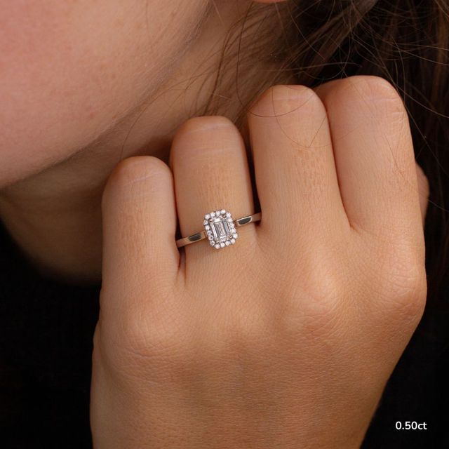 Ava Platinum Engagement Ring