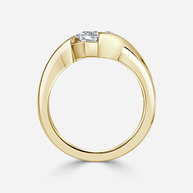 Soraya Yellow Gold Modern Engagement Ring