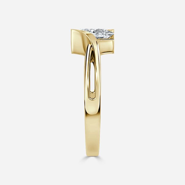 Soraya Yellow Gold Modern Engagement Ring