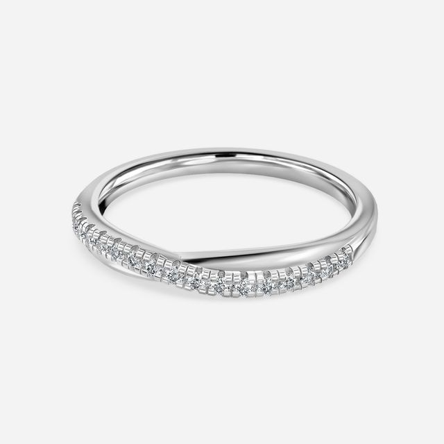 Round Twisted Platinum Wedding Ring
