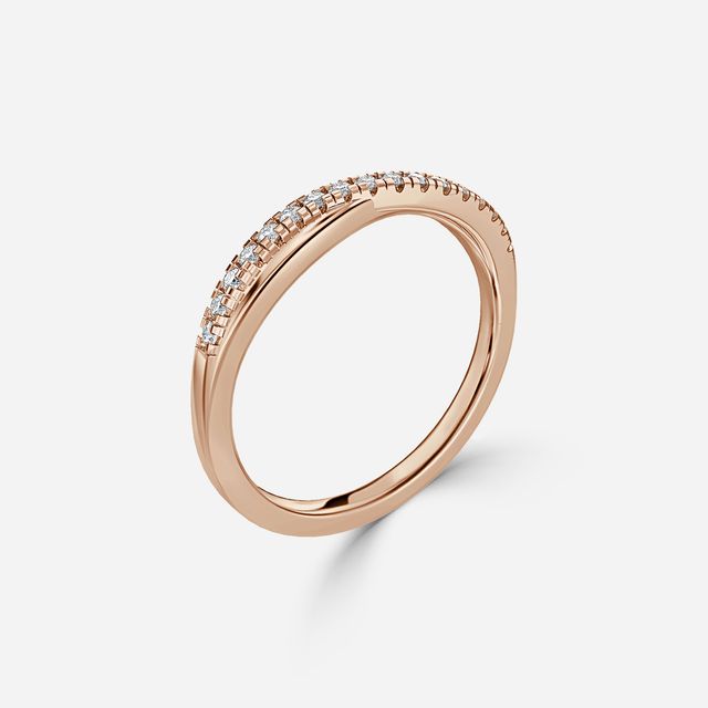 Round Twisted Rose Gold Wedding Ring