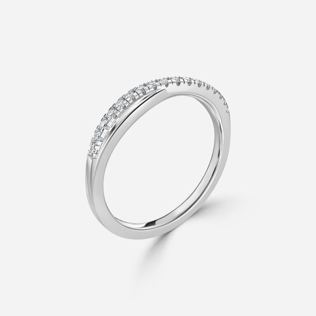 Round Twisted Platinum Wedding Ring