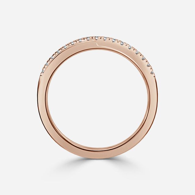 Round Twisted Rose Gold Wedding Ring